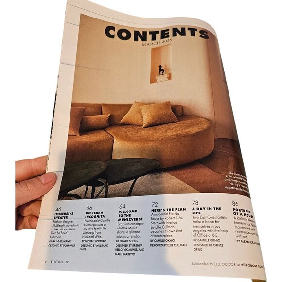 Elle Decor March 2025 Art in the Room Architecture Issue Magazine Hearst - Picture 2 of 7